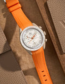 Curved Vertech Rubber Strap - Orange - OM Luxury
