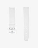 Curved Vertech Rubber Strap - White - OM Luxury