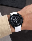 Curved Vertech Rubber Strap - White - OM Luxury